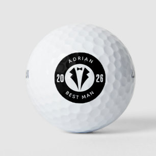 Simple Minimalist Custom Wedding Best Man Golf Balls