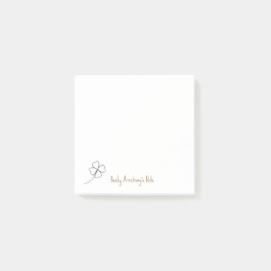 Simple Minimalist Cute Four-leaf Clover Post-it Notes