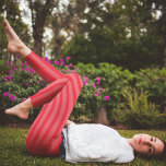 Simple Minimalist Cute Whimsical Red Striped  Leggings<br><div class="desc">This design features a simple minimalist red stripe whimsical leggings with a simplistic red festive,  an adorable whimsy whimsical,  creative simple minimalist classic,  Christmas holiday yoga pants,  creative cute whimsical design,  Christmas holiday clothing clothes,  two-toned whimsical cute stripes,  red striped stripe design,  festive cute holiday style</div>