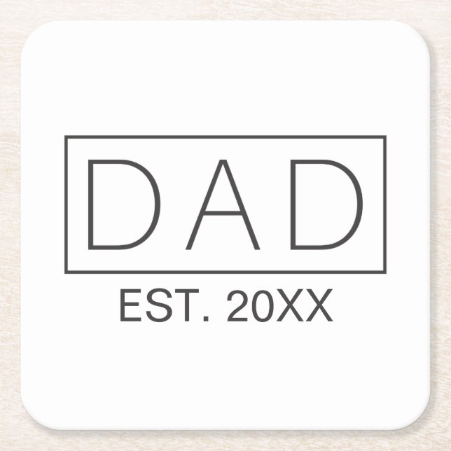 Simple Minimalist Dad Typography | Coaster (Front)