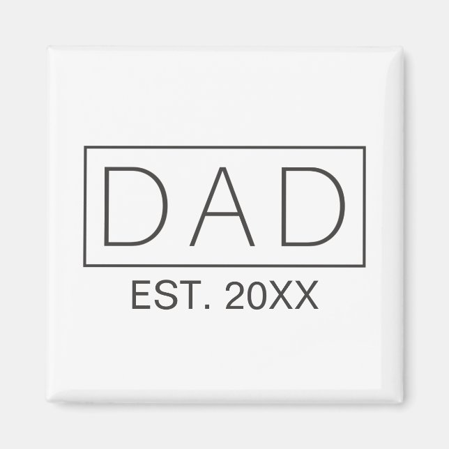 Simple Minimalist Dad Typography | Magnet (Front)