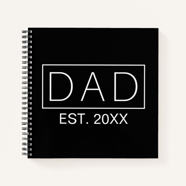 Simple Minimalist Dad Typography | Notebook (Front)
