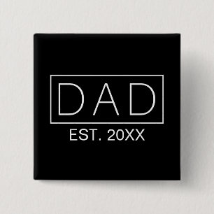 Simple Minimalist Dad Typography   Pin Button