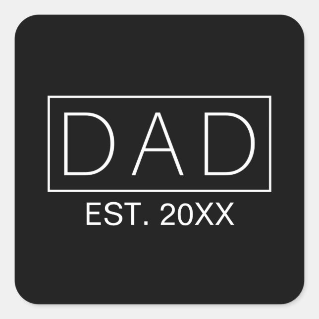 Simple Minimalist Dad Typography | Sticker (Front)