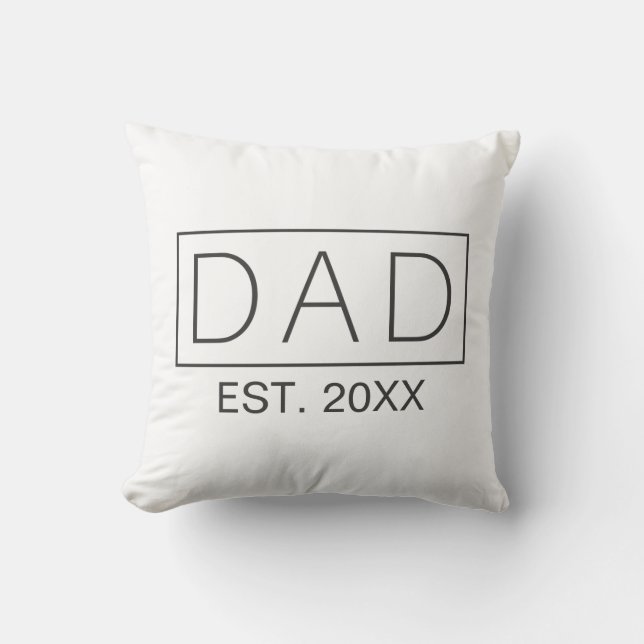 Simple Minimalist Dad Typography | Throw Pillow (Front)