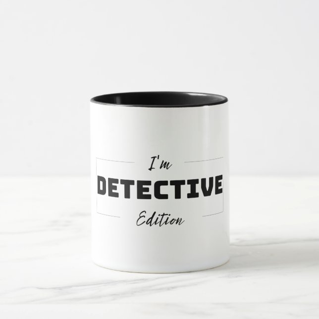 Simple Minimalist Detective Edition Mug (Center)