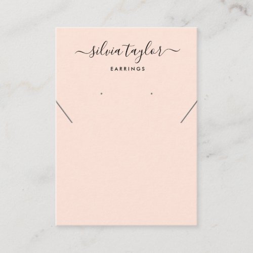 Simple minimalist  Earring Necklace display card