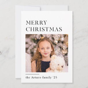simple minimalist editorial christmas card
