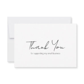 Simple Minimalist Elegant Modern Business Thank You Card