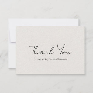 Simple Minimalist Elegant Modern Neutral Business Thank You Card