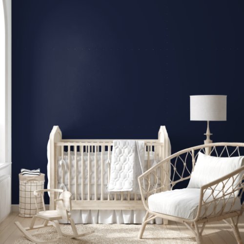 Simple Minimalist Elegant Plain Dark Blue Chic  Wallpaper