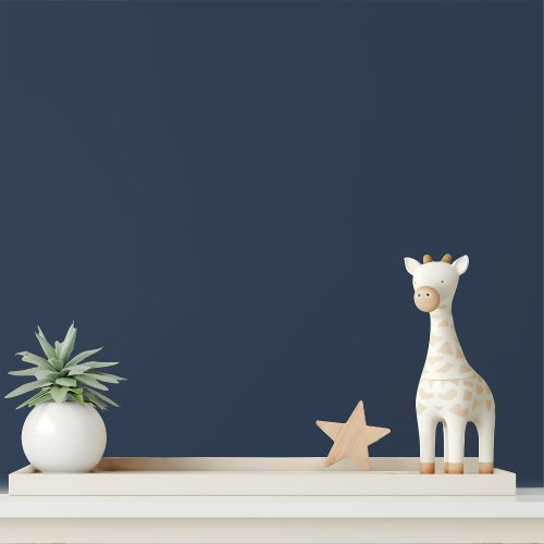 Simple Minimalist Elegant Plain Navy Blue Chic Wallpaper