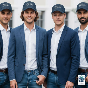 Simple Minimalist Elegant Team Groom Performance Cap