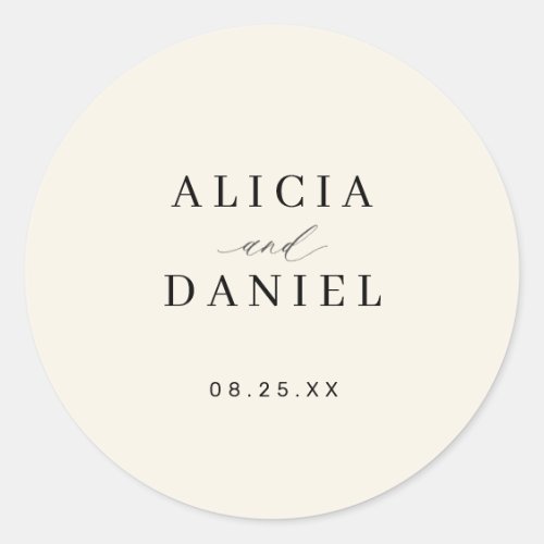 Simple minimalist elegant wedding envelope seal