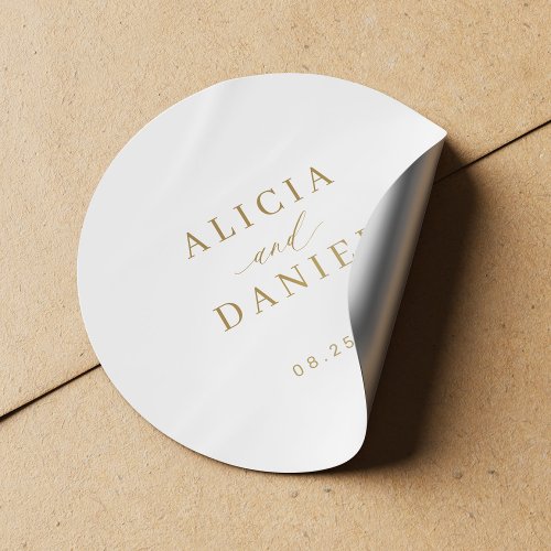 Simple minimalist elegant wedding envelope seal