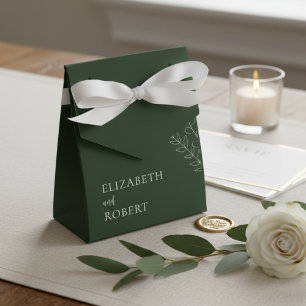 Simple Minimalist Elegant Wedding Sage Green Favor Boxes
