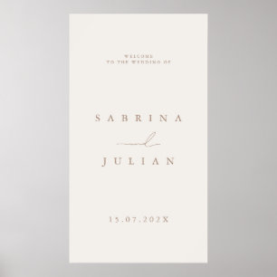 Simple Minimalist Elegant Wedding Welcome Poster