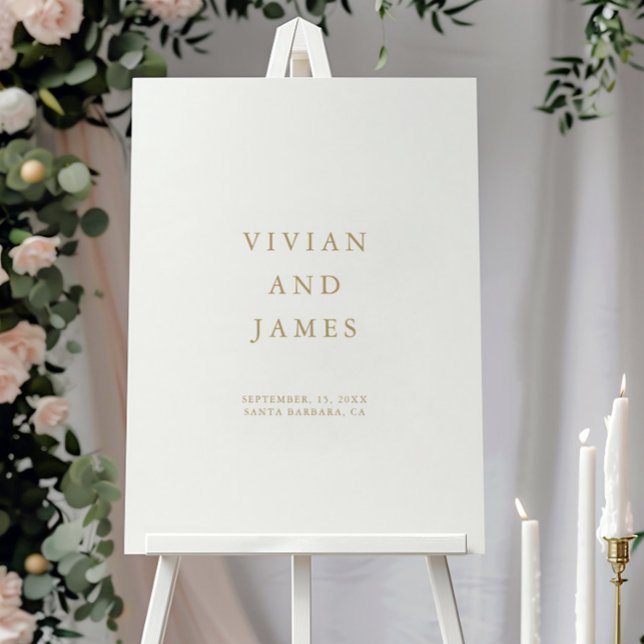 Simple Minimalist Elegant Wedding Welcome Sign  (Simple Minimalist Elegant Wedding Welcome Sign)