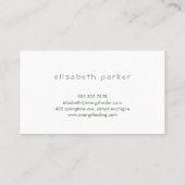 Simple minimalist eucalyptus therapy specialist business card | Zazzle