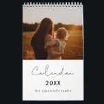 Simple minimalist family calendar 2024<br><div class="desc">A modern photo calendar to customize with your family pictures,  a perfect way to start the year 2024. Fully customizable text colors.</div>