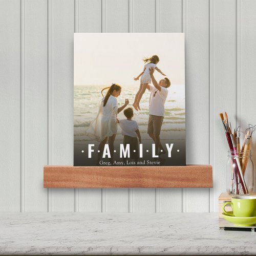 Simple Minimalist Family Calligraphy Script  Picture Ledge