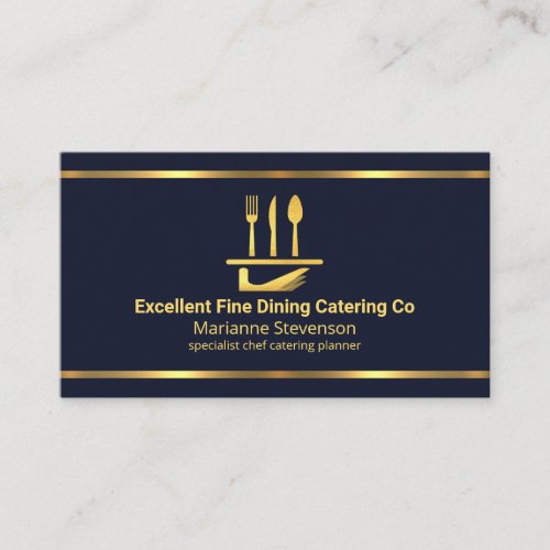 Simple Minimalist Faux Gold Lines Business Card