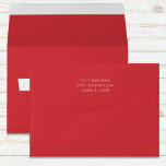 Simple Minimalist Festive Bright Red Basic  Envelope<br><div class="desc">This design features Christmas holiday holly Christmas holiday minimalist simple,  red minimal trendy,  basic classic traditional,  a modern elegant simple trendy, 5x7 a7 cute whimsical,  return address back flap,  a simple minimalist minimal fun,  a Christmas holiday mailing supplies,  coordinating matching envelope,  holiday Christmas greeting envelope</div>