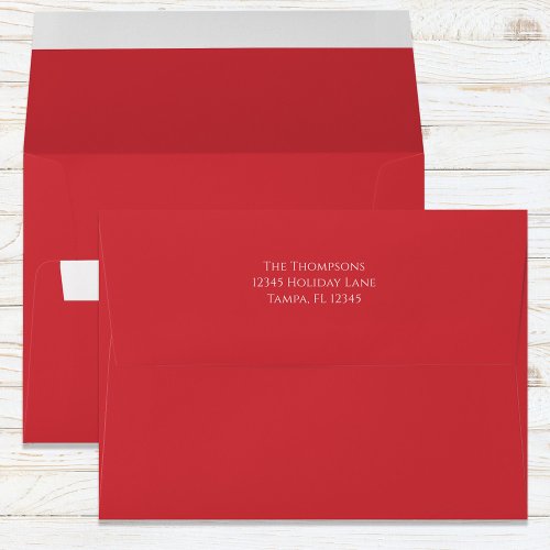 Simple Minimalist Festive Bright Red Basic  Envelope