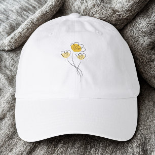 Simple Minimalist Flower Designed Girls Hat