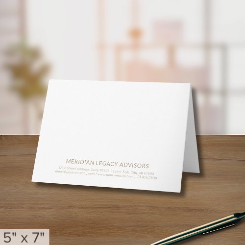 Simple Minimalist Folded Note Card - Product | North Red Vine