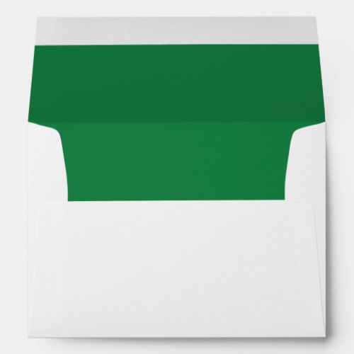 Simple Minimalist Forest Green Return Address Envelope