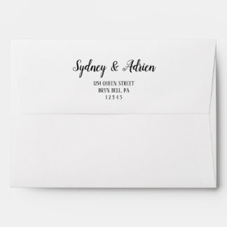 Simple Minimalist Frame Wedding Invitation Envelope