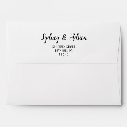 Simple Minimalist Frame Wedding Invitation  Envelope