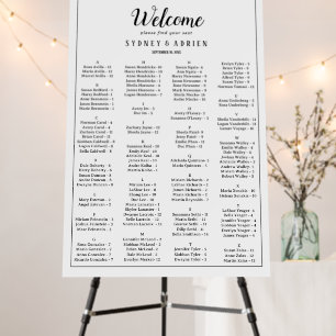 Simple Minimalist Frame Wedding Seating Chart Foam Board