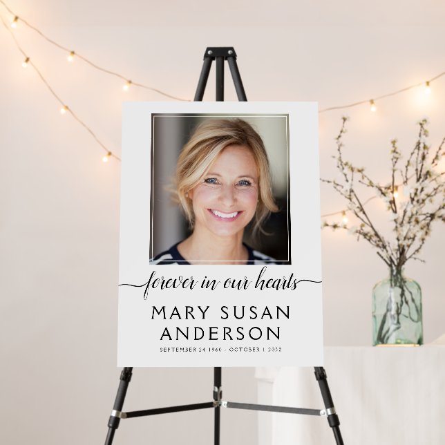 Simple Minimalist Funeral Welcome Sign (In Situ (Stand))