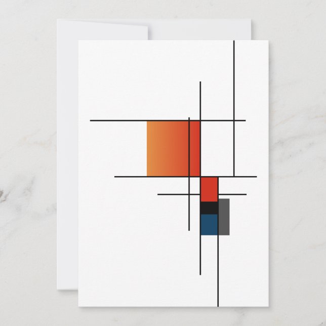 Simple Minimalist Geometric Fusion Holiday Card (Front)