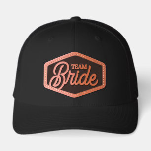 Simple Minimalist Girly Team Bride Leather Patch Hat