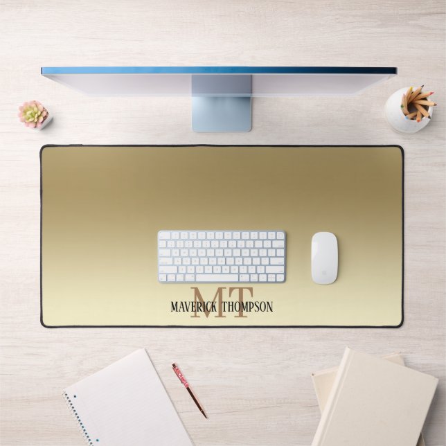 Simple Minimalist Gold  Desk Mat (Office 1)