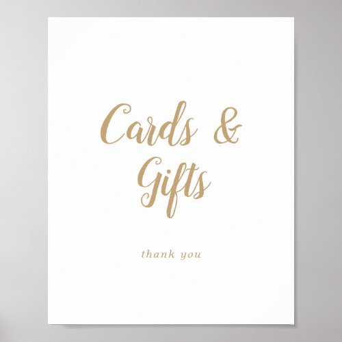 Simple MinimalistGold Wedding Cards and Gifts  Poster