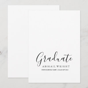 Simple Minimalist Graduate Graduation Announcement