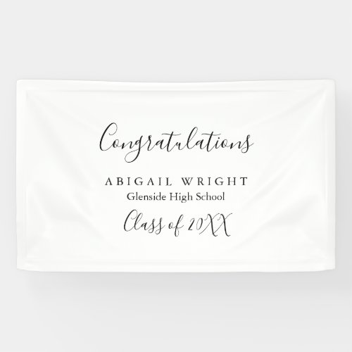 Simple Minimalist Graduation Party Banner