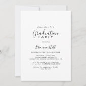 Simple Minimalist Graduation Party Invitation | Zazzle