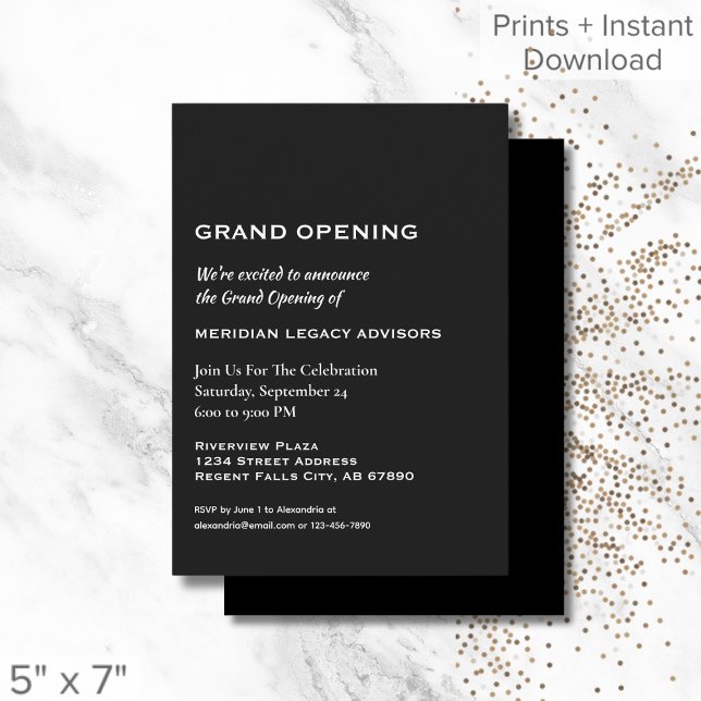 Simple Minimalist Grand Opening Invitation (Creator Uploaded)