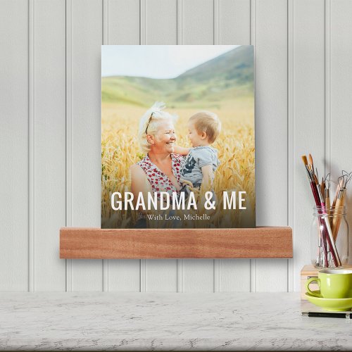 Simple Minimalist Grandma and Me Typography Picture Ledge