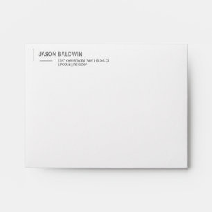 Simple Minimalist Gray Typography Modern Envelope