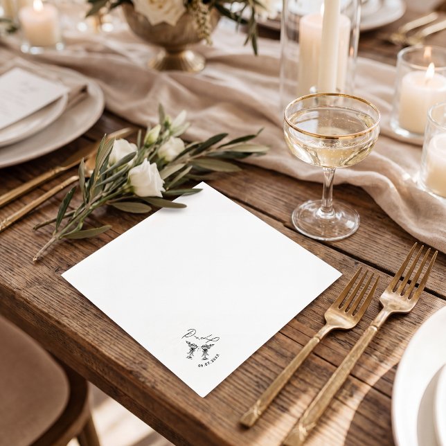 Simple minimalist hand drawn chic coctail napkins (Creator Uploaded)