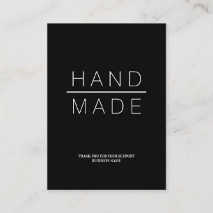 Simple Minimalist Handmade Business Support. Card