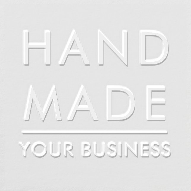 Simple Minimalist Handmade Custom Business Name Embosser (Design)