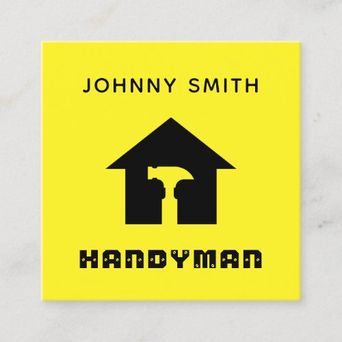 Simple minimalist handyman  square business card
