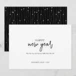 Simple Minimalist Happy New Year Holiday Card